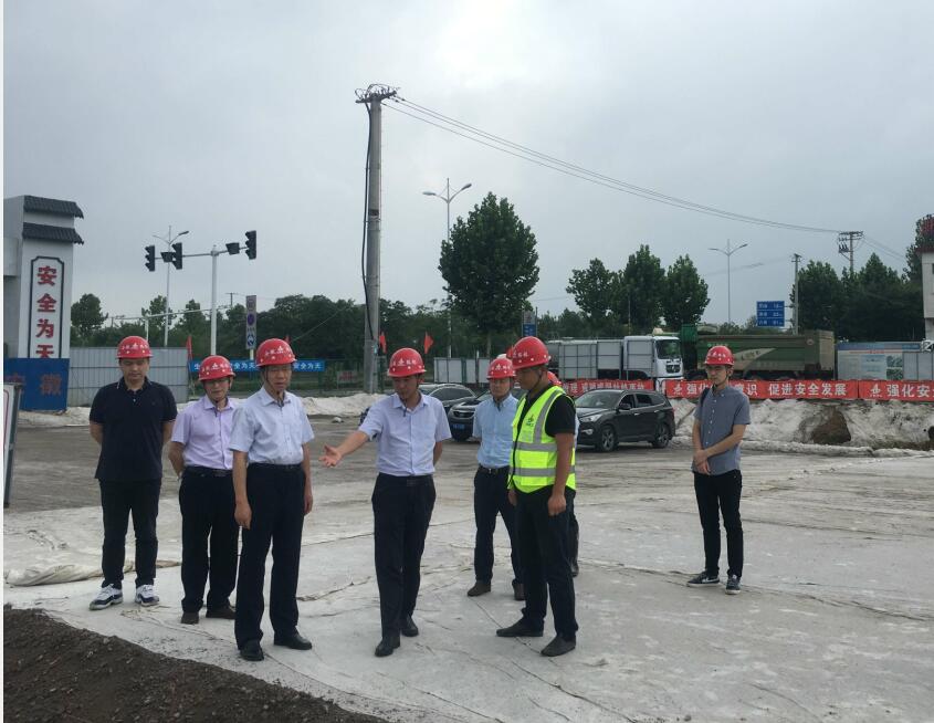 股份公司董事长王厚良深入庐江指导督导集团在建项目防汛事情