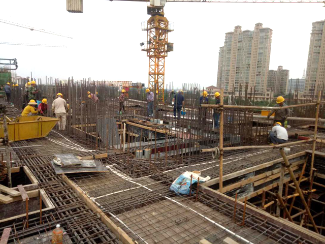 安徽一建各项目部掀起抢工热潮