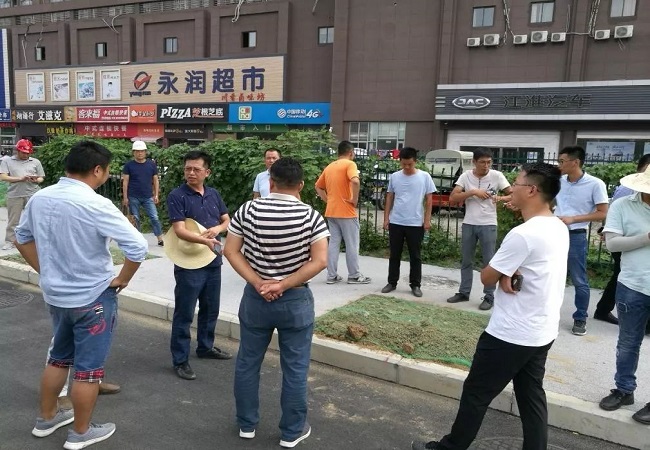 合肥市经开区重点局组织区内在建项目认真人到路桥集团蓬莱路项目旅行学习