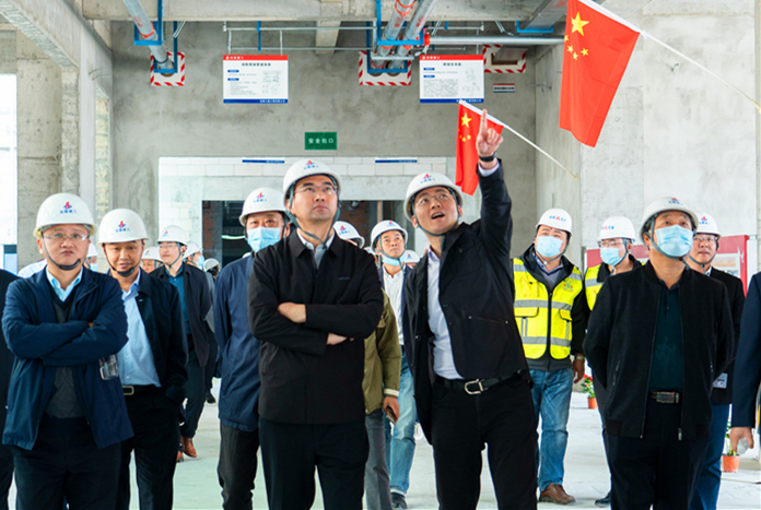 安徽省工程质量清静事情推进会暨现场观摩会到安徽三建市第二人民医院晚年护理院项目观摩