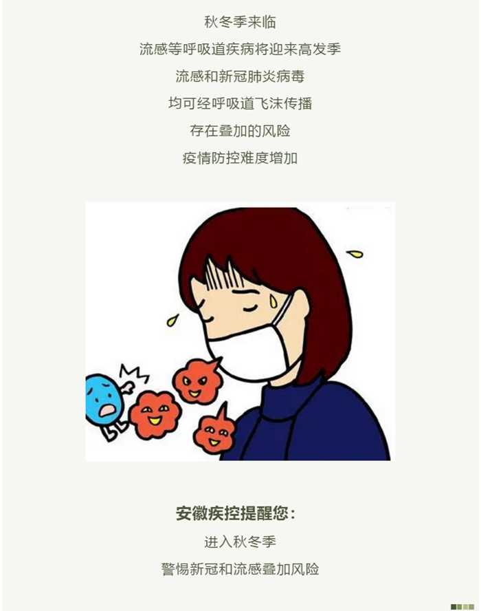 秋冬季新冠疫情防控知识专题（二） | 小心新冠和流感叠加风险