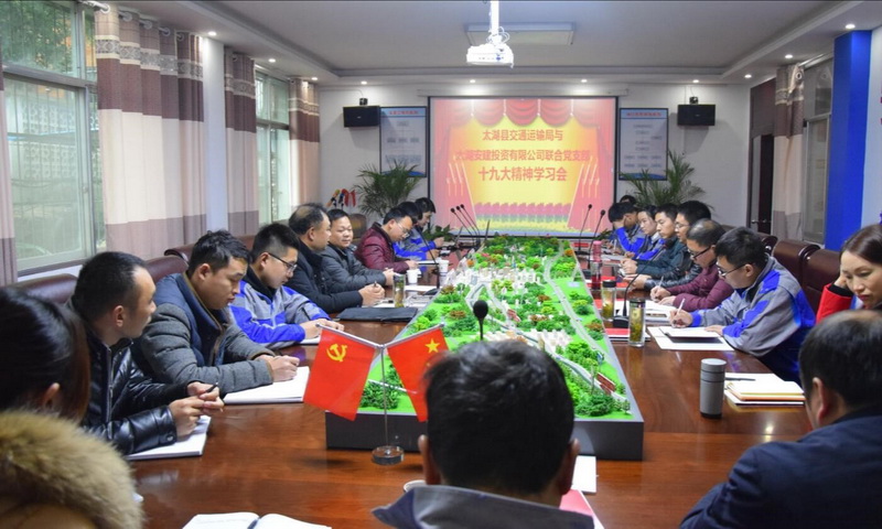 安建投资太湖项目立异开展党的十九大学习