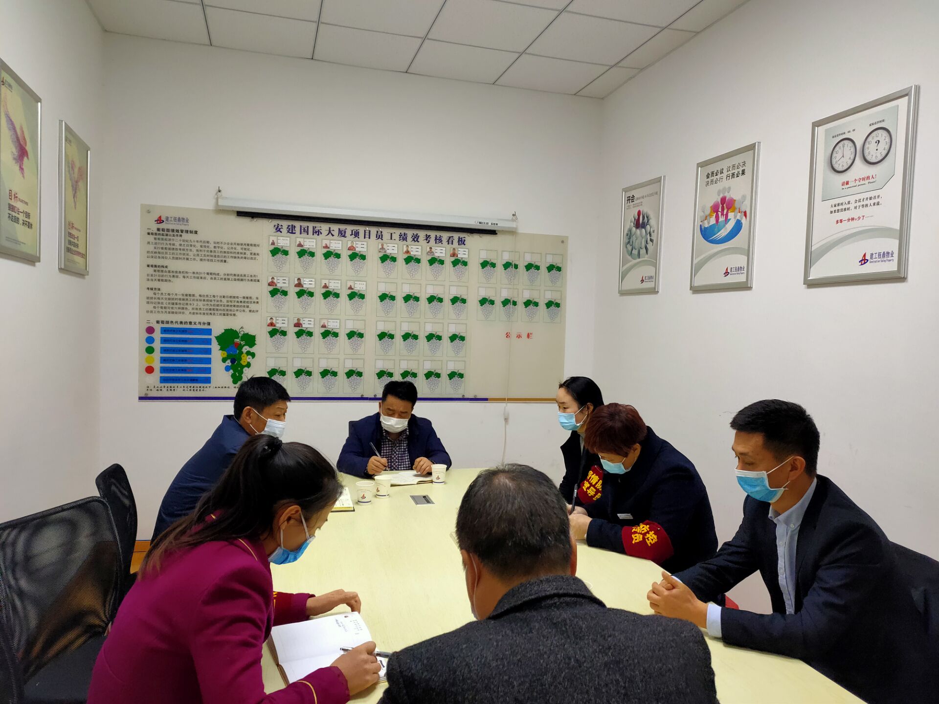 服务中心向导赴安建物业项目调研督导疫情防控和物业服务事情