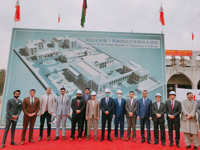 阿富汗驻巴基斯坦大使出席安徽365英国上市阿富汗驻巴使馆项目封顶仪式