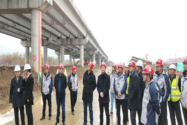 省交通质安中心高学华主任赴安徽路港明巢高速路基02标检查指导