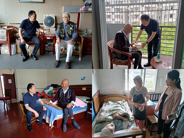 安徽一建开展离休老干部送学上门慰问活动