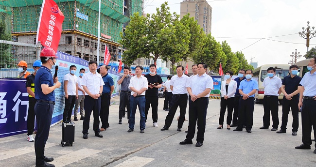 灵璧县委副书记、县长赵明一行调研路桥集团灵璧在建项目
