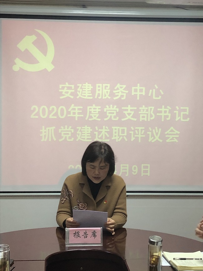 安建服务中心召开2020年度下层党支部书记抓党365英国上市作述职评议会