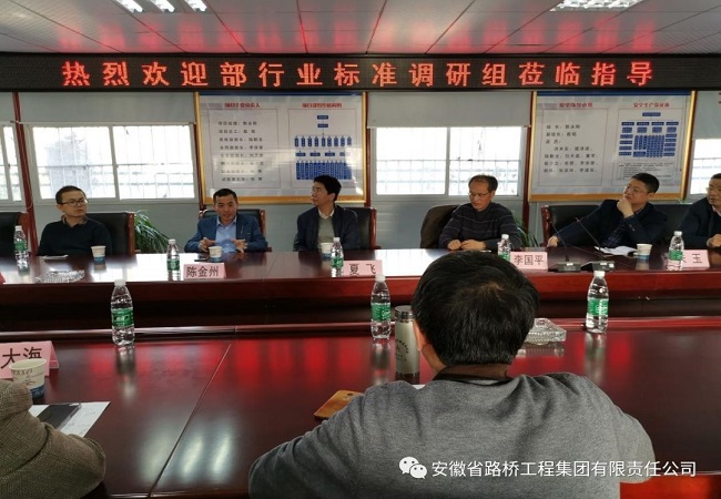 交通部行业标准专家组莅临路桥集团合安01标调研指导