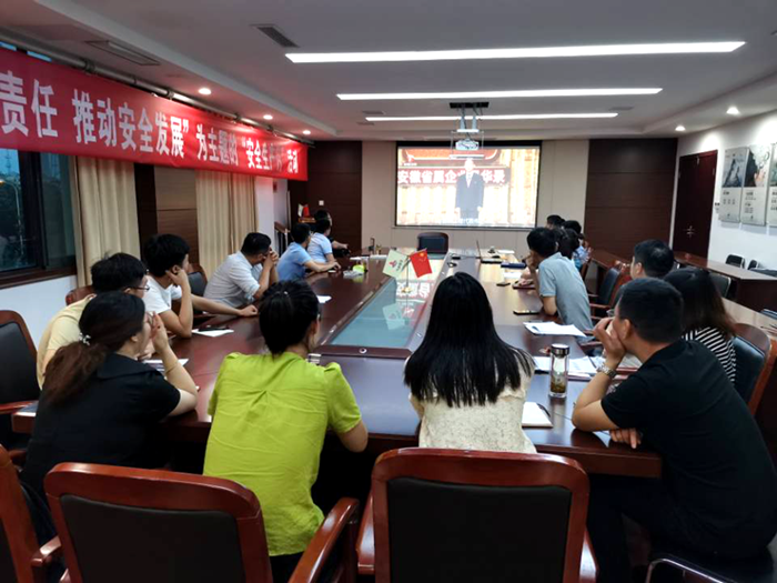 安建地产及所属各单位组织寓目安徽卫视《江淮柱石——安徽省属企业风华录》专题片