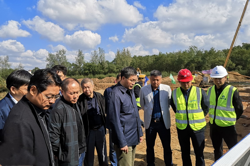 潜山市市长梅耐雪一行赴安建投资潜山PPP项目调研