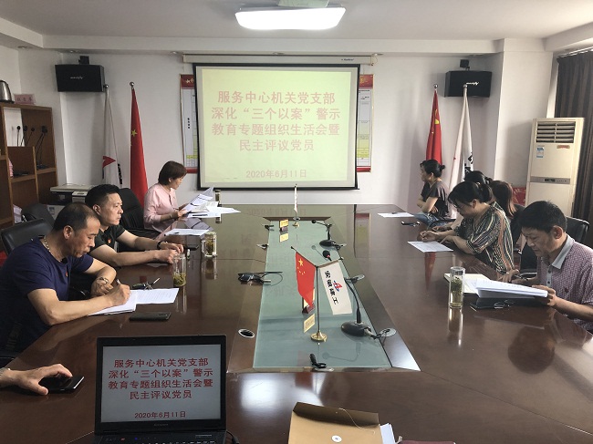 服务中心各党支部召开深化“三个以案”警示教育专题组织生涯会暨民主评议党员活动