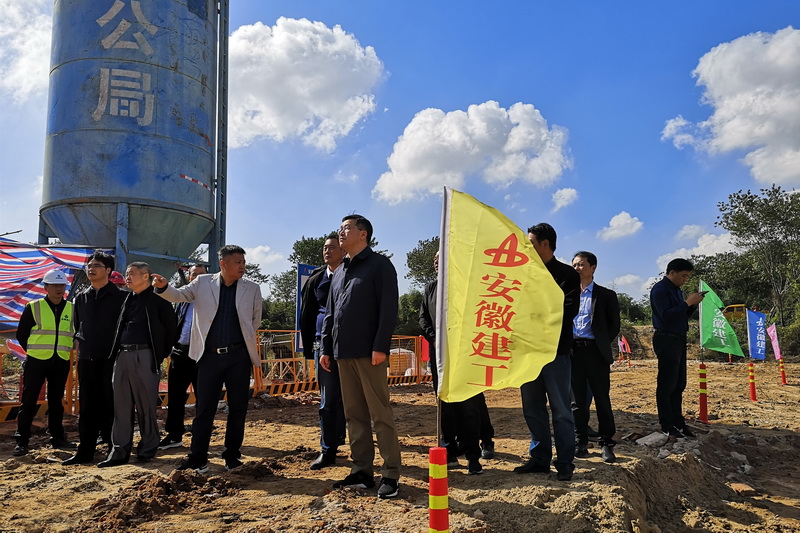潜山市市长梅耐雪一行赴安建投资潜山PPP项目调研