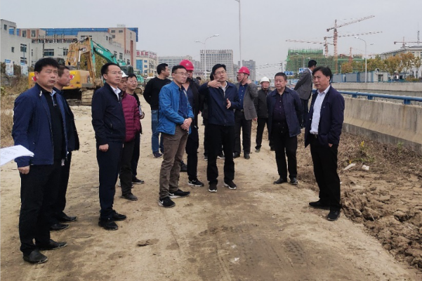 肥东县县长姚飞一行莅临桥头集路项目调研