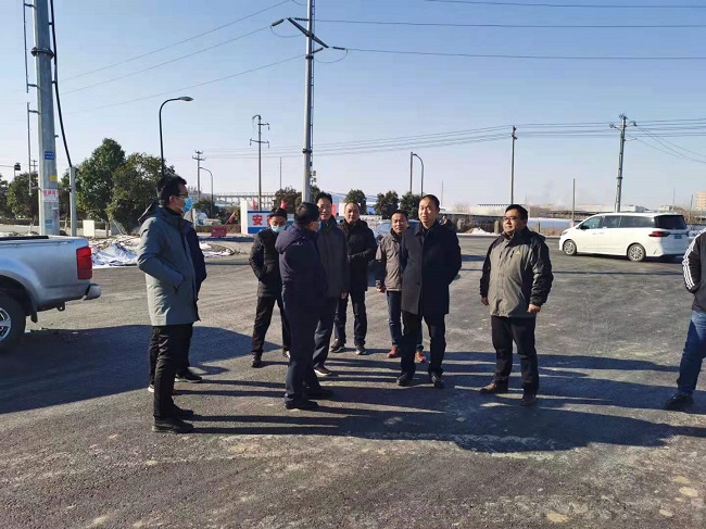 固镇县委书记吴永彬一行赴路桥集团连徐路项目调研指导事情