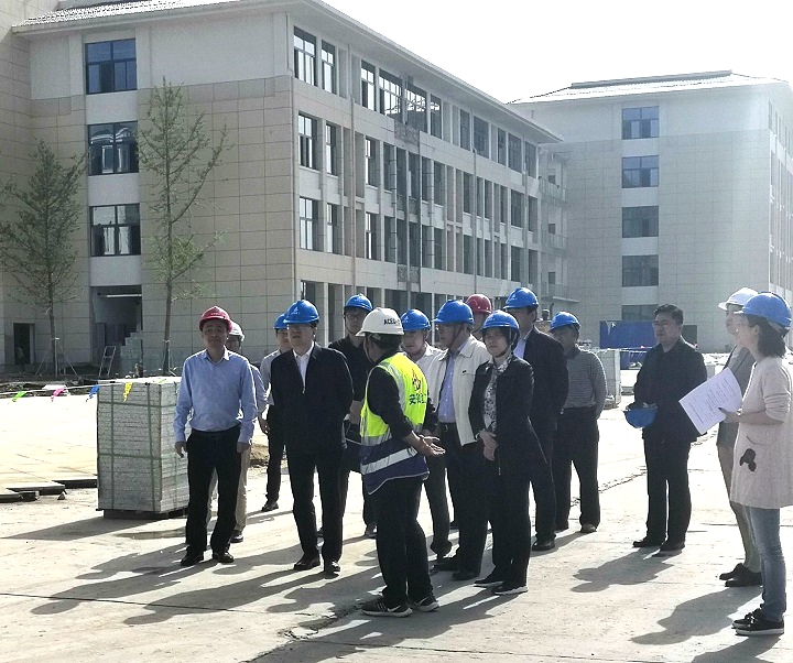 淮南市委书记任泽锋到安建总承包淮南卫校新校区项目调研