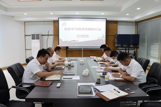 【奋斗百年路 启航新征程】路桥集团六分公司党支部开展党史学习教育第四次专题钻研会