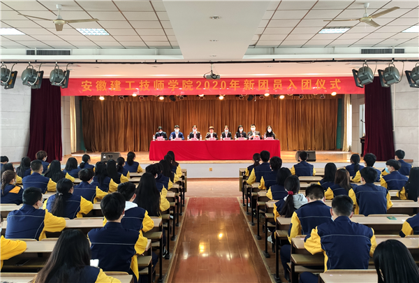 安徽365英国上市技师学院举行2020年新团员入团仪式