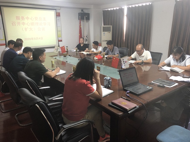 服务中心党总支召开中心组理论学习（扩大）聚会