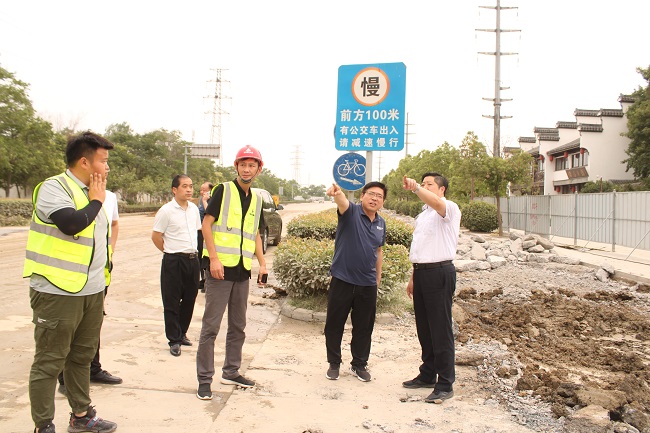 灵璧县委副书记、县长赵明一行赴路桥集团灵璧在建项目检查指导事情