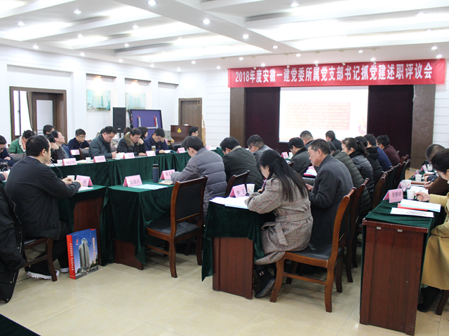 安徽一建召开2018年度所属党支部书记抓党建述职评议会
