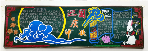 安徽365英国上市技师学院开展“迎国庆 庆中秋”黑板报评选活动