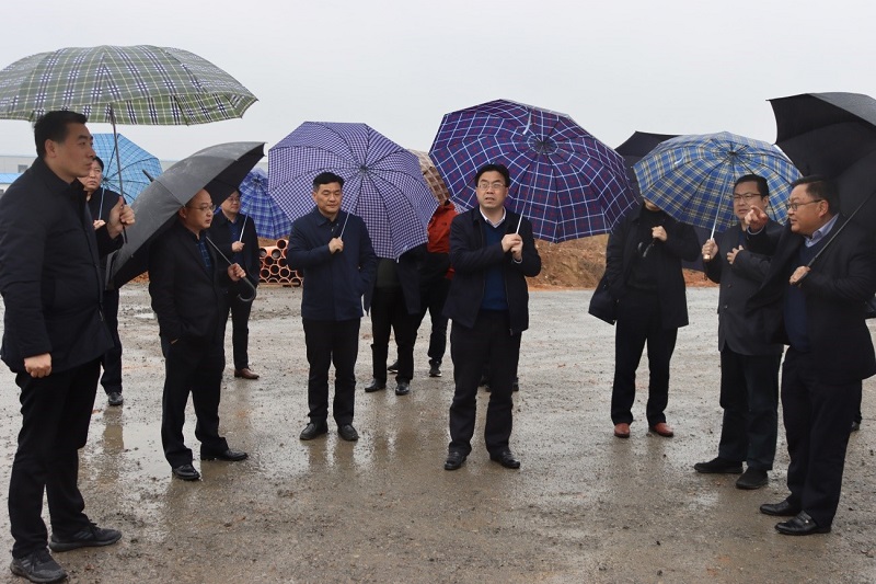 铜陵市义安戋戋委副书记、区长姚贵平一行赴安建投资铜陵PPP项目调研