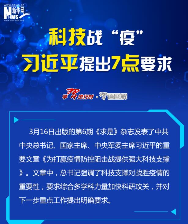 科技战“疫”，，，习近平提出7点要求