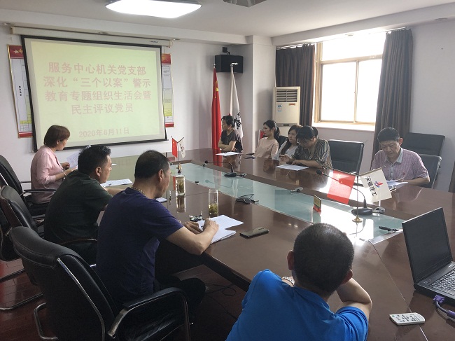 服务中心各党支部召开深化“三个以案”警示教育专题组织生涯会暨民主评议党员活动