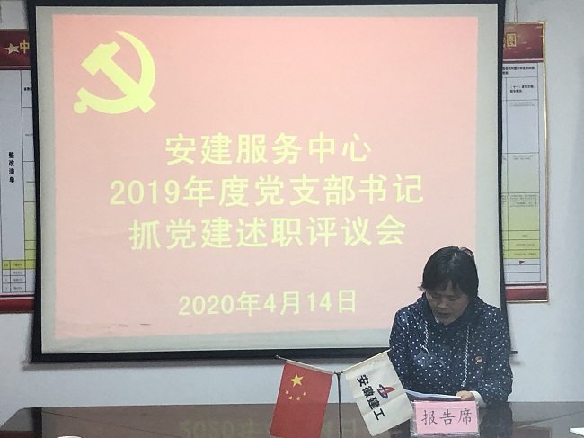 安建服务中心召开2019年度下层党支部书记抓党365英国上市作述职评议会