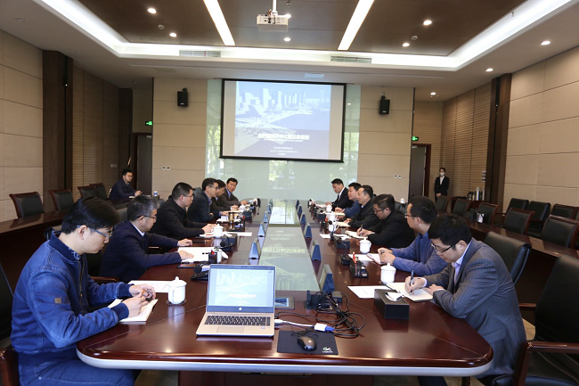 路桥集团党委书记、董事长盛明宏赴合肥滨湖科学城管委会洽谈相助
