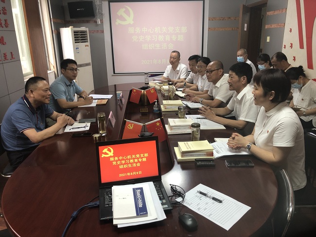 服务中心机关党支部召开党史学习教育专题组织生涯会