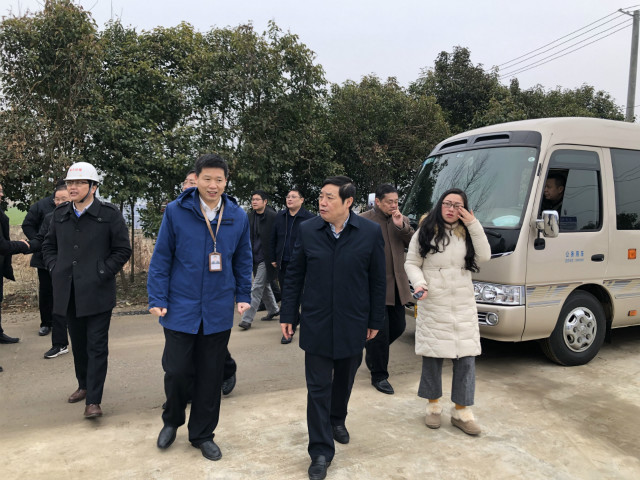 滁州市委副书记、市长许继伟赴安徽路港滁天CT-02标项目部调研