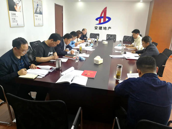 安建地产党委中心组开展深化“三个以案”警示教育专题钻研会