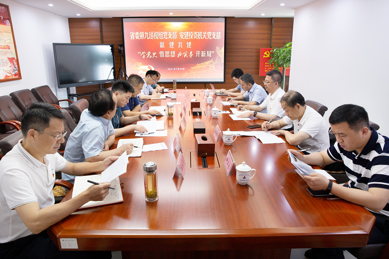 省委第九巡视组党支部与安建投资公司机关党支部开展联建共建活动