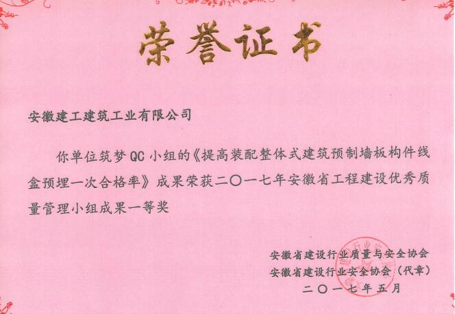 安徽365英国上市修建工业公司手艺立异  效果丰硕 效果斐然