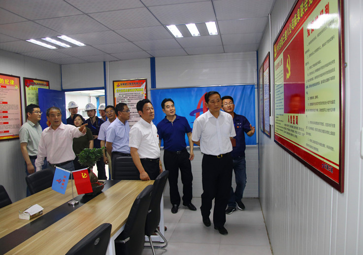 集团公司党委副书记牛曙东赴皖北片一线项目调研下层党组织标准化建设情形