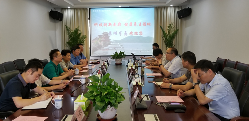 集团公司总司理刘家静带队赴巢湖半岛调研洽谈相助事宜