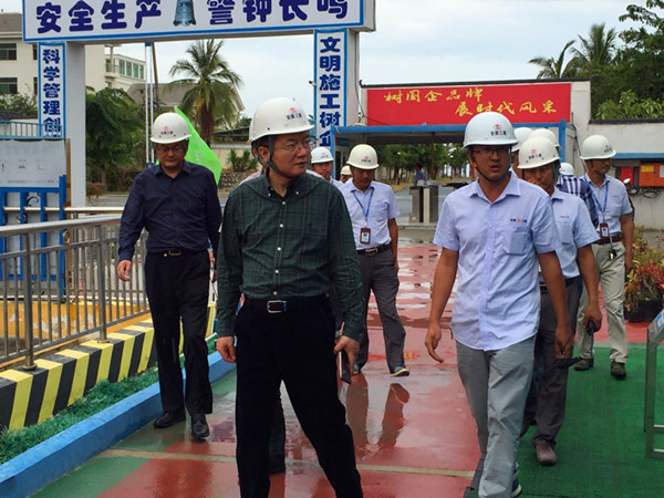 集团公司总司理刘家静调研走访安徽三建海南分公司项目