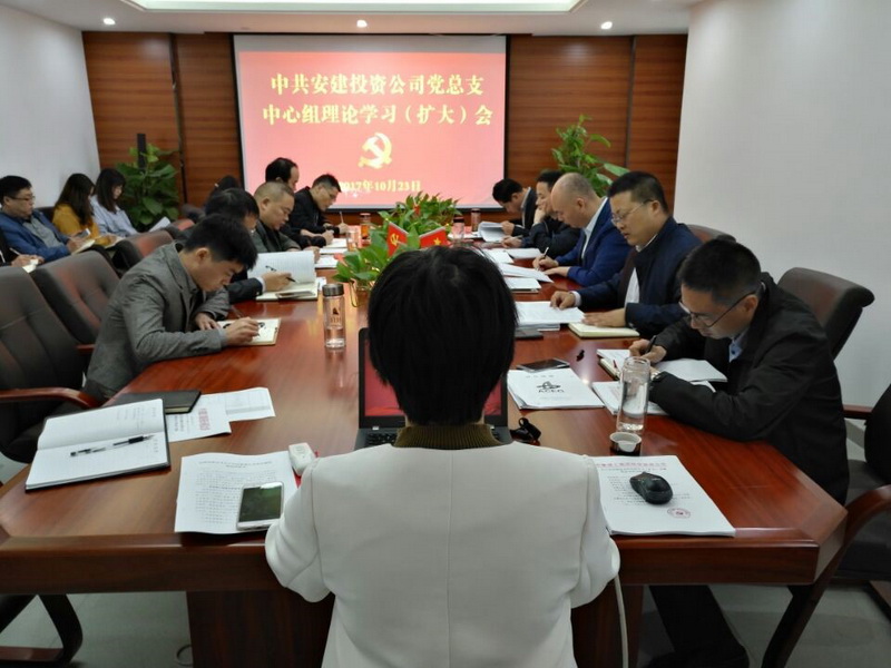 安建投资公司召开中心组学习（扩大）会转达学习十九大精神