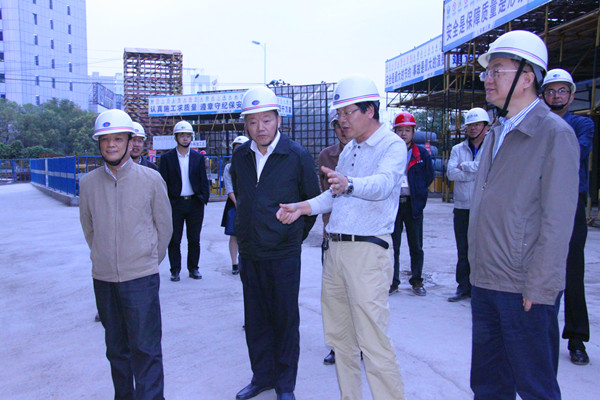 省国资委监事会主席李永江一行调研安徽三建重点项目