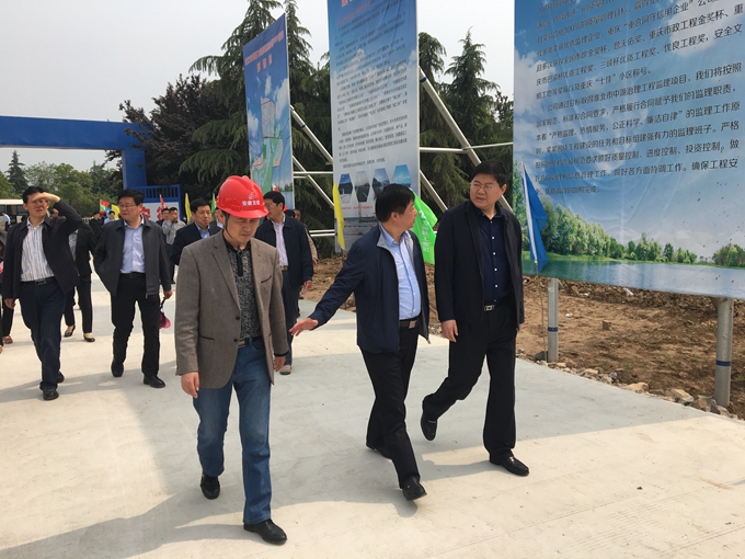 淮北市市委副书记戴启远一行莅临安徽交航中湖治理PPP项目调研