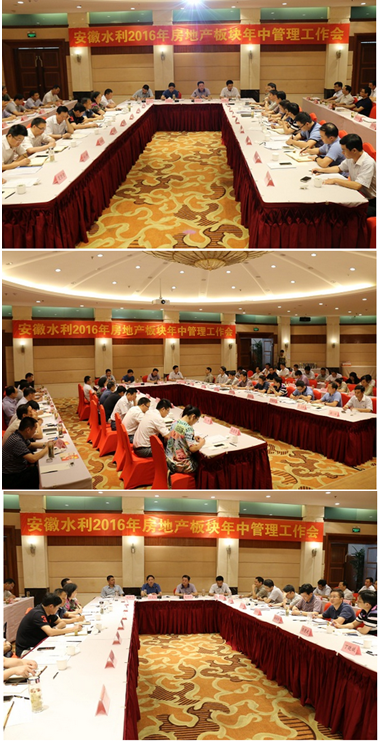 安徽水利召开2016年房地产板块年中治理事情聚会