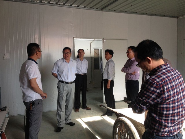 明光市交通局局长刘全来一行莅临安徽路港S312天釜路改建项目部检查指导事情 