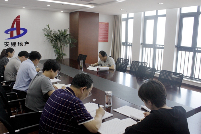 安建地产召开党委中心组理论学习聚会暨“重规则，，，，，我们怎么做”专题钻研会