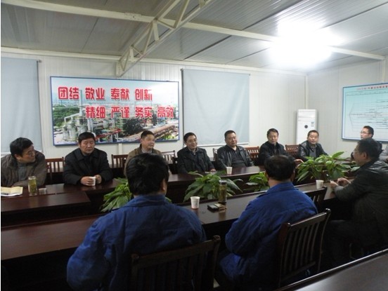 集团公司王元曦副总一行到省装置公司安庆项目现场观摩