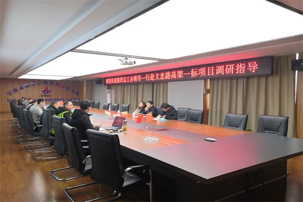 集团总工办主任陈刚赴安徽路港文忠路高架一标项目调研指导