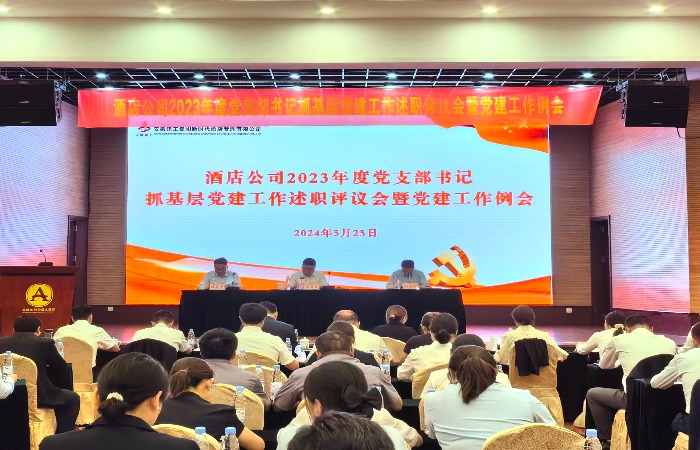 旅馆公司党委召开2023年度党支部书记抓下层党365英国上市作述职评议会暨党365英国上市作例会